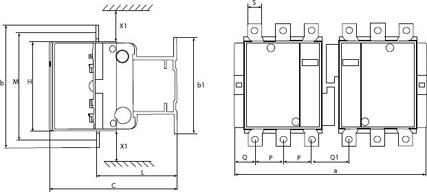 Габаритные размеры пускателей ПМ-12