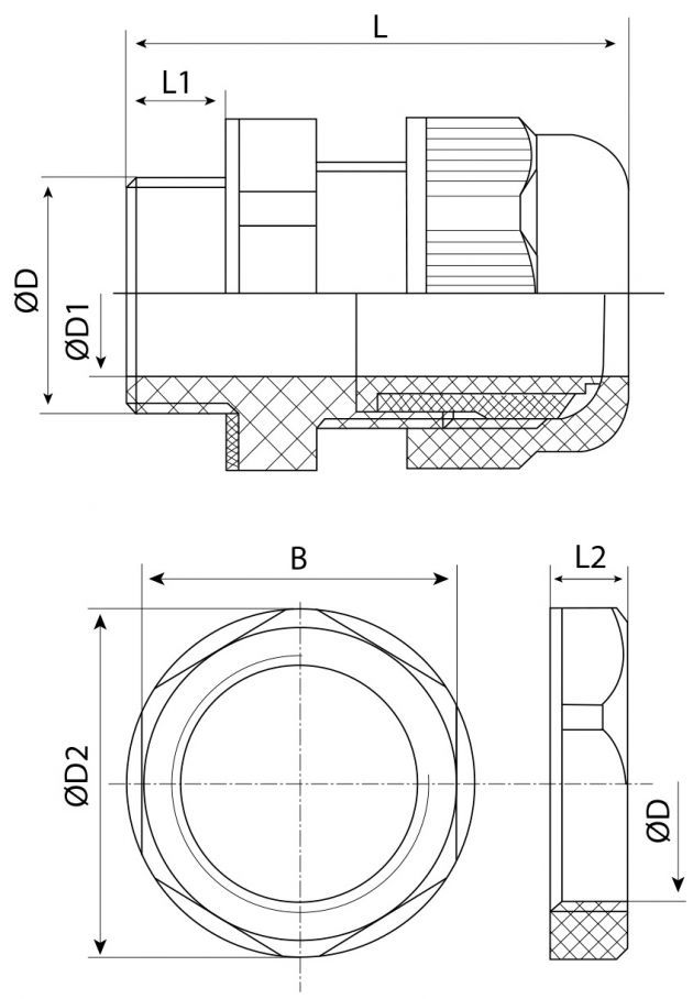 Сальник PG чертеж