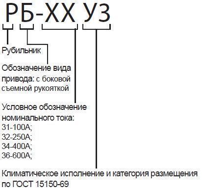 Как обозначается рубильник на схеме