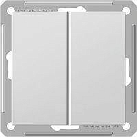 Переключатель двухклавишный проходной без индикации с/у механизм W59 матовый хром Schneider Electric