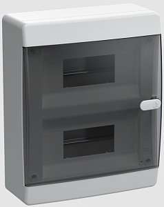 Корпус пластиковый ЩРН-П-18 мод. прозр. черн. дверь IP41 UNION Compact IEK