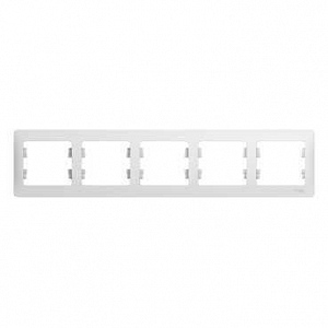 Рамка 5-постовая GLOSSA белый Schneider Electric