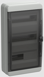 Корпус пластиковый КМПн-36 IP65 черная прозрачная дверь TEKFOR IEK