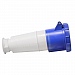 Розетка 233 переносная 2Р+PE 63А  220B  IP54