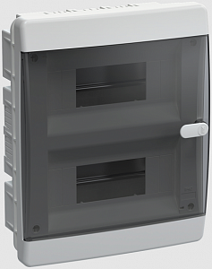 Корпус пластиковый ЩРВ-П-18 мод. прозр. черн. дверь IP41 UNION Compact IEK