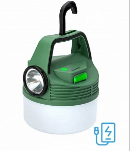 Фонарь кемпинговый КОСМОС (KOC616Lit) аккум/16Вт+3Вт/Li-ion 18650 2400mAh/индикатор/USB-шнур/крючок
