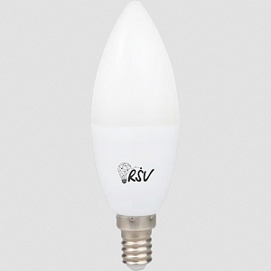 Лампа светодиодная RSV-C37-7W-6500K-E27, 160-265V