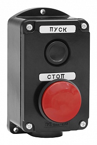 Пост кнопочный ПКЕ 222-2 У2 красный гриб IP54