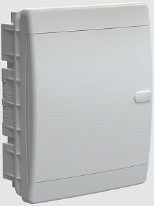 Корпус пластиковый ЩРВ-П-18 мод. непрозр. бел. дверь IP41 UNION Compact IEK