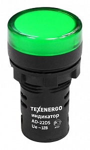 Арматура светосигнальная AD22DS(LED)   12В AC/DC d22  зеленая Texenergo