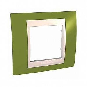 Рамка 1-постовая UNICA ХАМЕЛЕОН фисташковый/ бежевый Schneider Electric