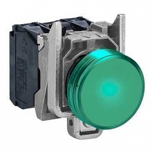 Сигнальная лампа 22мм 230-240В ЗЕЛЕНАЯ С ПОДСВЕТКОЙ