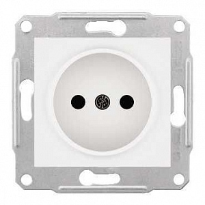 Розетка без заземления без шторок,  с/у, механизм SEDNA белый Schneider Electric