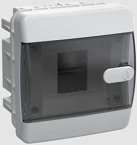 Корпус пластиковый ЩРВ-П- 4 мод. прозр. черн. дверь IP41 UNION Compact IEK