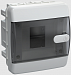Корпус пластиковый ЩРВ-П- 4 мод. прозр. черн. дверь IP41 UNION Compact IEK