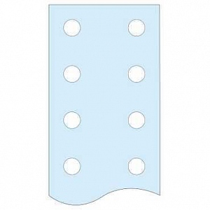 ПЕРФОРИРОВАННАЯ ШИНА PE, 50 Х 5 ММ