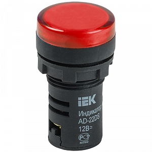 Лампа AD22DS(LED)матрица d22мм красный 12В AC/DC  ИЭК