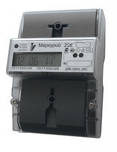 Счетчик электроэнергии Меркурий 206 PRNO_          5(60)А    230В     мн.т.       кл.т.1
