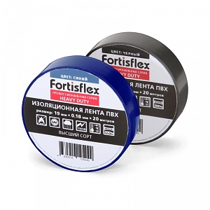 Изолента ПВХ 19x0.18x20 Heavy Duty черная (Fortisflex)