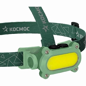 Фонарь налобный КОСМОС (KOC503Lit) аккум/7ВтCOBLED+красн/Li-ion 18650 1200mAh/ABSпл/USB-шнур type C