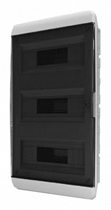Щит встраиваемый ЩРВ-П-36 мод. прозр. черн. дверь IP41 Tekfor BVK 40-36-1