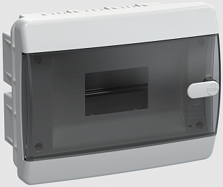 Корпус пластиковый ЩРВ-П- 8 мод. прозр. черн. дверь IP41 UNION Compact IEK