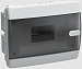 Корпус пластиковый ЩРВ-П- 8 мод. прозр. черн. дверь IP41 UNION Compact IEK