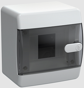 Корпус пластиковый ЩРН-П- 4 мод. прозр. черн. дверь IP41 UNION Compact IEK