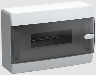 Корпус пластиковый ЩРН-П-12 мод. прозр. черн. дверь IP41 UNION Compact IEK