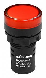 Арматура светосигнальная AD22DS(LED) 110В AC/DC d22  красная  Texenergo