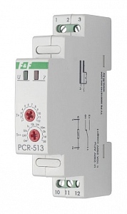 Реле времени PCR-513U     12-264В АС/DC, 8А, IP20, с задержкой включения, монтаж на DIN-рейке 35мм