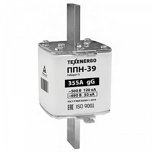 Плавкая вставка ППН39 355А габарит 3