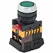Кнопка ABLFS-22 зеленая d22мм неон/240В 1з+1р IEK