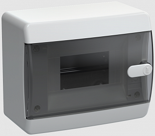 Корпус пластиковый ЩРН-П- 6 мод. прозр. черн. дверь IP41 UNION Compact IEK