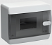 Корпус пластиковый ЩРН-П- 6 мод. прозр. черн. дверь IP41 UNION Compact IEK