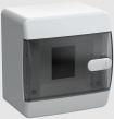Корпус пластиковый ЩРН-П- 4 мод. прозр. черн. дверь IP41 UNION Compact IEK