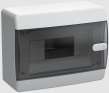 Корпус пластиковый ЩРН-П- 8 мод. прозр. черн. дверь IP41 UNION Compact IEK