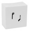 Радио розетка белая открытой установки  IP20