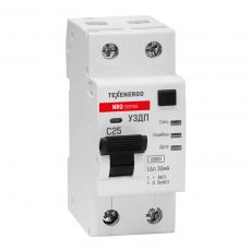 Устройство защиты от дугового пробоя УЗДП 1п+N 25А/30мА 6кА хар-ка С Texenergo