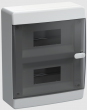 Корпус пластиковый ЩРН-П-18 мод. прозр. черн. дверь IP41 UNION Compact IEK