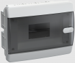 Корпус пластиковый ЩРВ-П- 8 мод. прозр. черн. дверь IP41 UNION Compact IEK