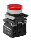 Выключатель кнопочный ВК21-ВW34M5  1з+1р  красный, подсветка светодиод 220В АС