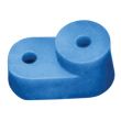 Угловой изолятор для  "О" шины синий