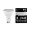 Лампа Gauss LED MR16 GU10-dim 5W 530lm 4100K  диммируемая