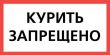 Плакат "КУРИТЬ  ЗАПРЕЩЕНО"  (150х300 мм) самоклеющийся