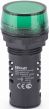 Лампа коммутационная ADDS ?22  мм LED зел. 220В AC/DC ЛK-22 DEKraft