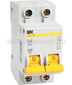 Выключатель с 40 4008 iek ba 4729 автоматический двухполюсный (4607055283783)